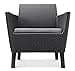 Keter Salemo Lounge Set, Set Mobili da Giardino in Rattan con Divano 2 Posti 2 Poltrone e Tavolino Porta Cuscini, Grafite - 5