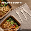 H&S Set di posate 150 pezzi in legno biodegradabile monouso ecologico per feste - 50 forchette, 50 coltelli, 50 cucchiai - 3