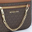 Michael Kors Women's Jet Set Item LARGE EAST WEST CHAIN Crossbody (BROWN/SOFTPINK) - 6
