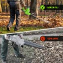 Soffiatore a Batteria con 2×2.0Ah，20V Soffiatore per foglie,ventola per foglie,leggero solo 1,4 kg,Leaf Blower 3 marce,interruttore turbo Max15000 giri/min,portata d'aria 120 km/h - 6