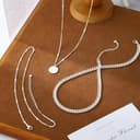 Meteorstarry Kette Silber 925 für Damen, Layering Halskette mit Kreis Anhänger Silberkette Personalisierte Silber Modeschmuck Hochzeitstag Geschenke für Frauen - 7