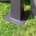 TOOLPORT Gartenpavillon 3x3 m ca. 180g/m² Dachplane wasserdicht Pavillon - 4 Seitenteile Gartenzelt hell grau Partyzelt ca. 6x6cm Profil - 9