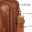 Baosha Umwandelbar Herren Faux Leder Laptop Rucksack Aktentasche Hybrid 15.6 Zoll Laptop Tasche Arbeitstasche Handtasche Reise Rucksack Wandern College Rucksack für Männer BC-04 (Braun) - 6