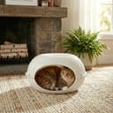 URBNLIVING Outdoor and indoor Hooded Pet Kennel Shelter – Windproof Plastic Crate Bed House for Cats, Kittens & Small Dogs (White) - 8