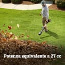 WORX Nitro WG585E.9 soffiatore a batteria da 40 V (2 x 20 V), motore brushless, tre velocità e modalità turbo, velocità dell'aria 266 km/h, leggero e compatto, senza batteria e caricatore - 6