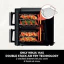 Ninja Double Stack Air Fryer, Vertical Dual Drawer Air Fryer with 4 cooking levels, 2 Drawers and 2 Racks, Space Saving Design, 7.6L Capacity, 6 Cooking Functions, 6 Portions, Black SL300UK - 2