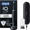Oral-B iO10 Electric Toothbrush, 1 Handle, 1 Toothbrush Head & Charging Travel Case, 7 Brushing Modes, Smart Charger, 2 Pin UK Plug, Cosmic Black + 4 Oral-B iO Ultimate Clean Electric Toothbrush Heads - 2