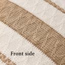 Aisybaklyn Cuscini Divano 40x40 Federe Cuscini Bohémien Marrone Cotone e lino Intrecciato Moderno Fodere Cuscini Elegante Macramè Cuscino Decorativo per Divano Camera da Letto Sedia di Casa Set di 2 - 4