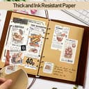 Joy & Inspiration Cuaderno Vintage Rellenable A5 de Piel Sintética Diario de Viaje Libro de Bocetos Clásico Rellenable Refillable Notebook Journal (80 Hojas/160 Páginas) - 3