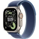 Apple Watch Ultra 3 [GPS + Cellular 49 mm] Smartwatch da corsa e multisport con cassa in titanio naturale e fibbia Trail blu/blu brillante. Comunicazioni satellitari, monitoraggio salute e attività - 1