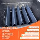 GFTIME 44.5CM Flavorizer Bar for Weber Genesis E/S-310 320 330 with Front Burner Knobs, DOESN'T fit Genesis II E/S-310 340, Porcelain Steel Heat Plate Spare Parts for Weber 7621 7620, 5 Pack - 4