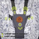 Lionelo Ralf 2in1 Baby Bouncer & Rocker for newborn with Adjustable 5-Speed Swing, Motion detection, Music playback 12 Melodies, Time Settings, Reclining seat, USB & Battery Safety harness, From Birth - 4