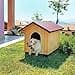 Ferplast DOMUS XL Casetta per Cani in Legno FSC - Tetto Apribile con Chiusura, Impermeabile & Anti-UV - Griglia Aerazione - Porta Antimorso in Alluminio - Piedi Isolanti - 121 x 78 x h 78,5 cm - 3