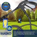 MASKO® Idropulitrice ad alta pressione 2200 Watt 165 bar 450 l/h, con bobina avvolgitubo da 10 m tubo 9.TLG. Accessori con bottiglia di sapone, pistola ad alta pressione per auto - 6