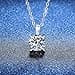 HinDaLi Collar Solitario Diamante Plata de Ley 925 para Mujer Hombre Niña Collares Colgante Circonitas Collares de Mujer de Plata Collar Redondo Cristal Colgante Solitario Pequeño - 3