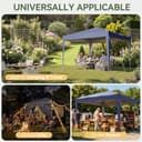 Aoxun Pop Up Gazebo with Sides 3m x 3m, Metal Frame Shelter Tent for Outdoor Garden Party, with Mesh Windows & Carry Bag,Blue - 8
