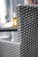 Keter Iowa Conjunto de jardín, terraza o balcón Exterior 2 plazas con Cojines incluidos y Mesa de almacenaje Auxiliar, Resina con Acabado ratán Plano, Color Grafito - 4