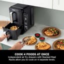 Ninja Double Stack Air Fryer, Vertical Dual Drawer Air Fryer with 4 cooking levels, 2 Drawers and 2 Racks, Space Saving Design, 7.6L Capacity, 6 Cooking Functions, 6 Portions, Black SL300UK - 4