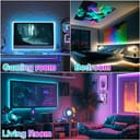FUPT Led Strip Lights,2M RGB Lights for TV Led Backlight with App Control,Music Sync,LEDs Lights for Bedroom,Party,TV,Gaming Room for Christmas Halloween Decorations - 4