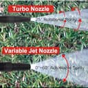 Kit de repuesto de pistola pulverizadora de alta presión 2350 PSI, sistema de liberación rápida Bosch AQT, boquilla de varita ajustable y turbo - 5