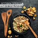 GOLDENBERG® Premium Kochlöffel Set - Made in Europe - feinstes Olivenholz aus Italien - robust, langlebig & antibakteriell -Kochlöffel Holz & Pfannenwender Holz - Kochbesteck Set - 2
