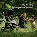 Bugaboo Fox 5 Renew All-Terrain Stroller, 2-in-1 Baby Pushchair, Full Suspension, Easy Fold, Extendable Toddler Seat, One-Handed Manoeuvrability, Black Chassis and Heritage Black Canopy - 7