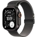 Apple Watch Ultra 3 [GPS + Cellular 49 mm] Orologio da corsa e multisport con cassa in titanio nero e cinturino milanese nero. Comunicazioni satellitari, monitoraggio salute e attività - 1