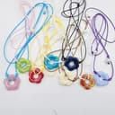 Girocollo con Fiore in Argento Sterling 925 per Donne e Ragazze, Collana con ciondoli Pendente Cavo con Pendente colorato Regolabile, Donna - 4