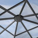 TOOLPORT Gazebo da Giardino 3x3 m telaio in alluminio tetto in policarbonato da ca. 8 mm senza teli laterali - 4