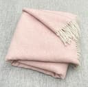 Moe Ridne Merino Wool blend Blanket for King Size Double Bed Light Pink, Large Wool Sofa Throw in Powder Pink | Oeko-Tex Standard 100 certified | 55x79” 140 X 200cm - 5
