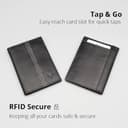 PELLE TORO Minifold Men's Leather Wallet with RFID Blocking Slim Contactless Handmade Minimalist Wallet in Gift Box for Men, Charcoal Grey/Caramel, Taille Unique - 6