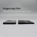 PELLE TORO Minifold Men's Leather Wallet with RFID Blocking Slim Contactless Handmade Minimalist Wallet in Gift Box for Men, Charcoal Grey/Caramel, Taille Unique - 5